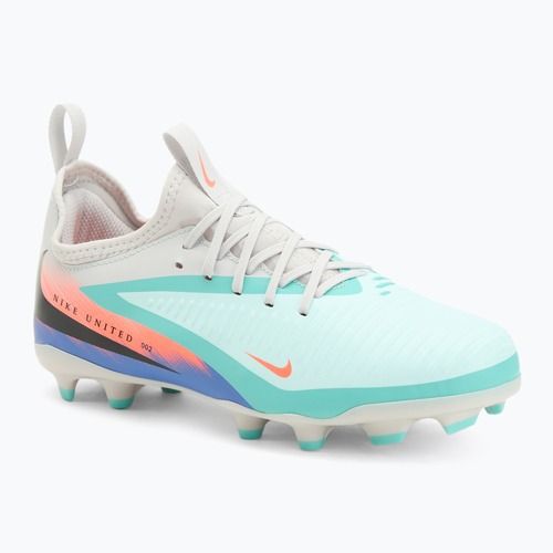Men's football boots Nike United Phantom 6 Low Academy Jr FG/MG pistachio frost/hyper orange