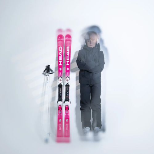 Alpine skis HEAD WC Rebels e-Race Pro RP WCR 14 + bindings Freeflex 14 GW 75 Years pink