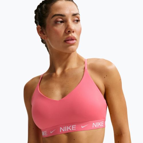 Training bra Nike Dri-Fit Indy Light Support sea coral/sea coral/white