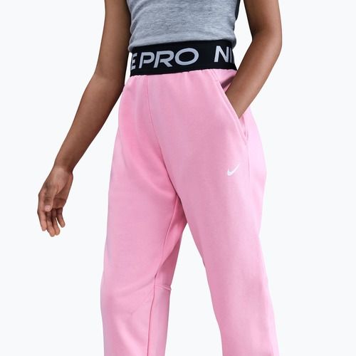 Children's trousers Nike Pro Fleece Dri-Fit med soft pink/med soft pink/black/white