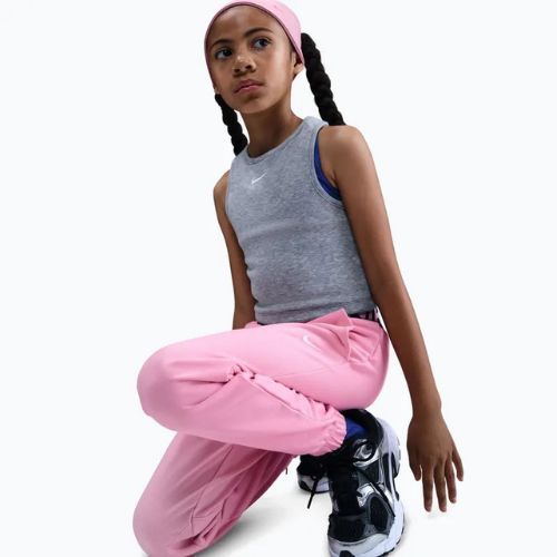 Children's trousers Nike Pro Fleece Dri-Fit med soft pink/med soft pink/black/white