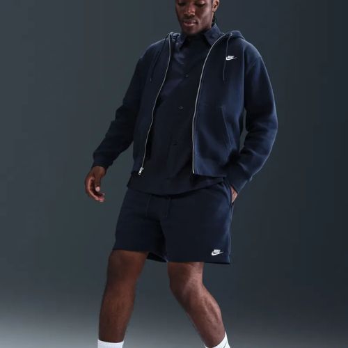 Men's shorts Nike Club French Terry Flow obsidian/obsidian/white
