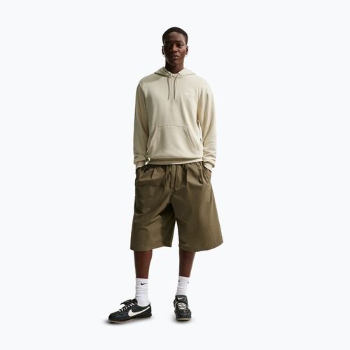 Men's sweatshirt Nike Club French Terry Pullover Hoodie light khaki/light khaki/white