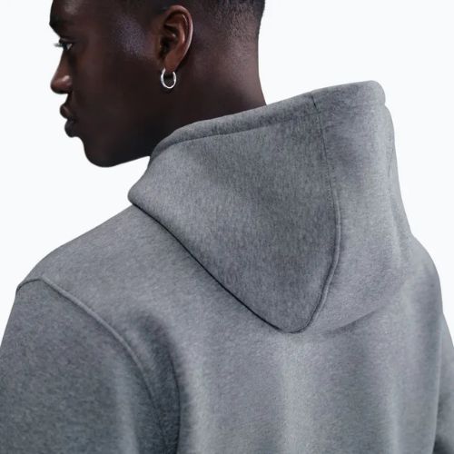 Men's sweatshirt Nike Club Pullover Hoodie dark grey heather/light smoke grey/white