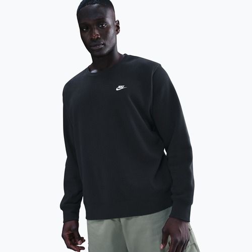 Men's sweatshirt Nike Club Fleece Crew black/white