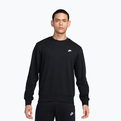 Men's sweatshirt Nike Club French Terry Crew black/white