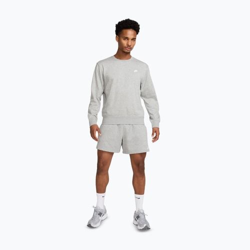Men's sweatshirt Nike Club French Terry Crew dark grey heather/white