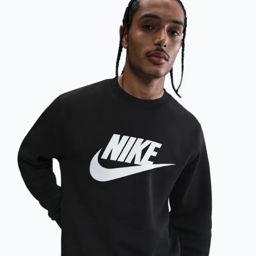 Men's sweatshirt Nike Sportswear Club Graphic Fleece Crew black/white