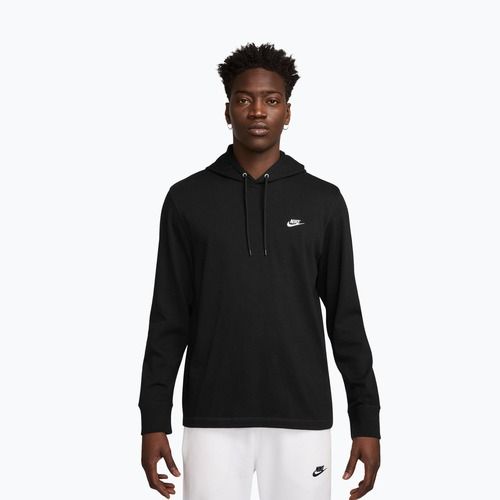 Men's sweatshirt Nike Sportswear Club Knit Pullover Hoodie black/black/white