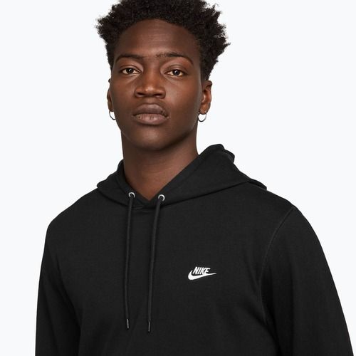 Men's sweatshirt Nike Sportswear Club Knit Pullover Hoodie black/black/white