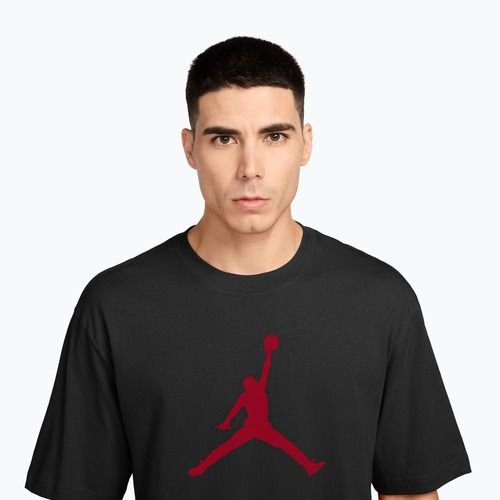 Men's T-shirt  Jordan black/gym red
