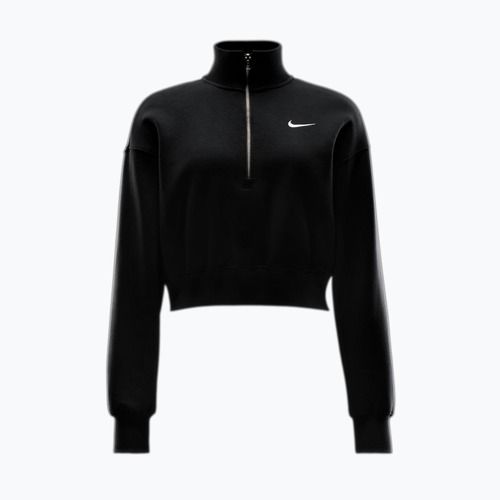 Women's sweatshirt Nike Sportswear Phoenix Fleece 1/2 Zip Cropped black/sail