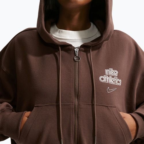 Women's sweatshirt Nike Phoenix Full-Zip Hoodie light chocolate