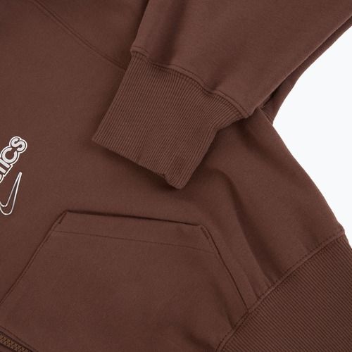Women's sweatshirt Nike Phoenix Full-Zip Hoodie light chocolate
