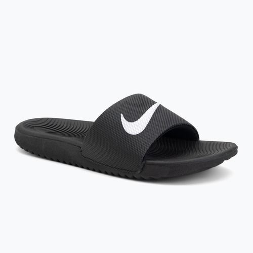 Children's slides Nike Kawa black/white