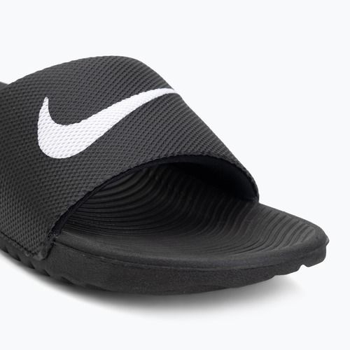 Children's slides Nike Kawa black/white