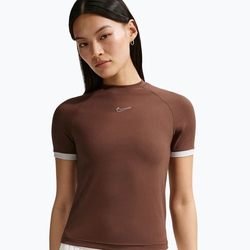 Women's T-shirt Nike Gloss Fitted Top light chocolate
