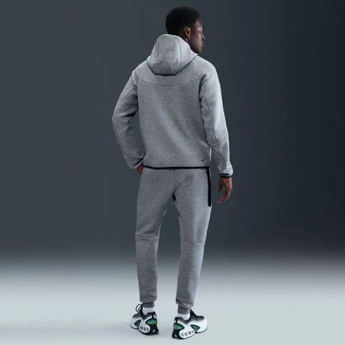 Men's sweatshirt Nike Tech Windrunner Full Zip cave dark grey heather/black