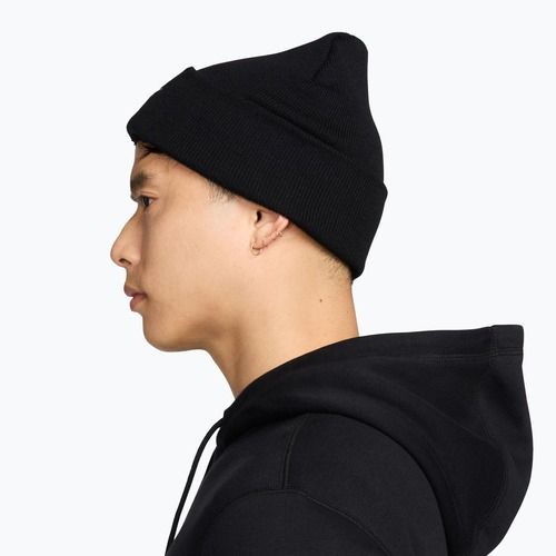 Winter hat Nike Peak Swoosh Beanie black/white