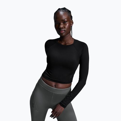 Women's training longsleeve On Running Studio Long-T Crop black