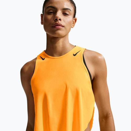 Women's running top Nike AeroSwift Dri-Fit ADV Cropped Tank Top laser orange/black