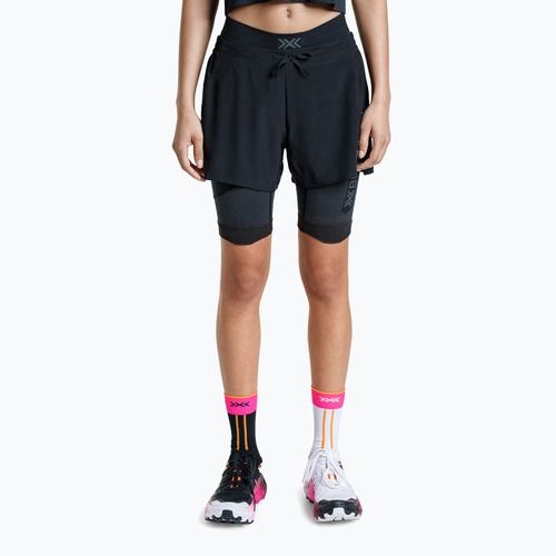 Women's running leggings X-Bionic Xceed Run Tights x black/rhino grey