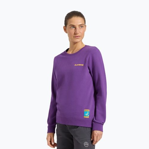 Women's sweatshirt La Sportiva Climbing On The Moon viola/giallo