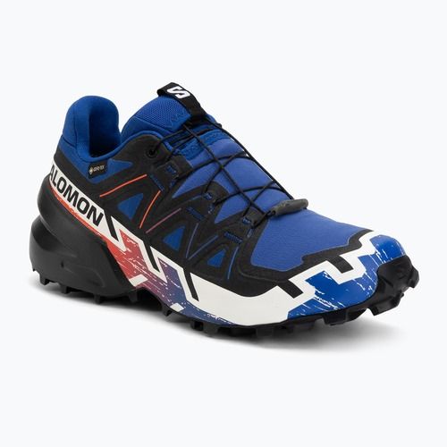 Running shoes Salomon Speedcross 6 GTX surf the web/fiery red/white