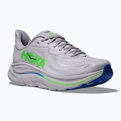 Men's running shoes HOKA Clifton 10 ash grey/neon green