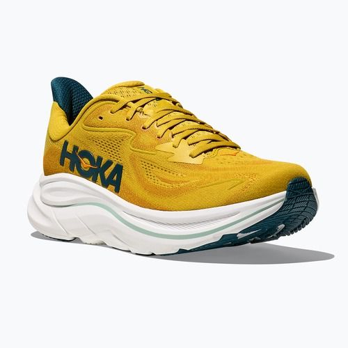 Men's running shoes HOKA Clifton 10 yellow gold/tidal wave