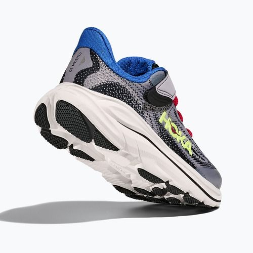 Children's running shoes HOKA Clifton 10 foggy grey/black