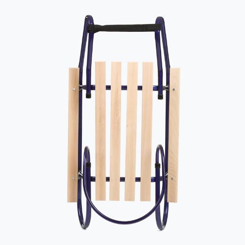 Metal sled HUMBAKA with backrest and footrest navy