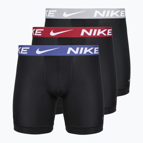 Men's boxers Nike Essential Micro 3 pairs black/sapphire/wolf grey/team crimson