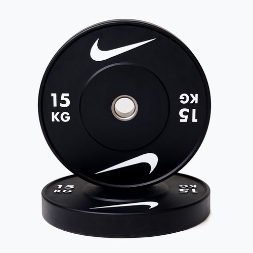 Bumper weight Nike Strength Rubber Bumper Plates 15 kg black/white