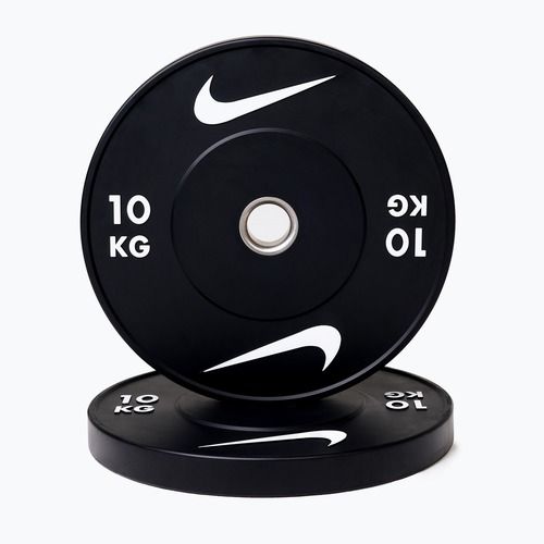 Bumper weight Nike Strength Rubber Bumper Plates 10 kg black/white