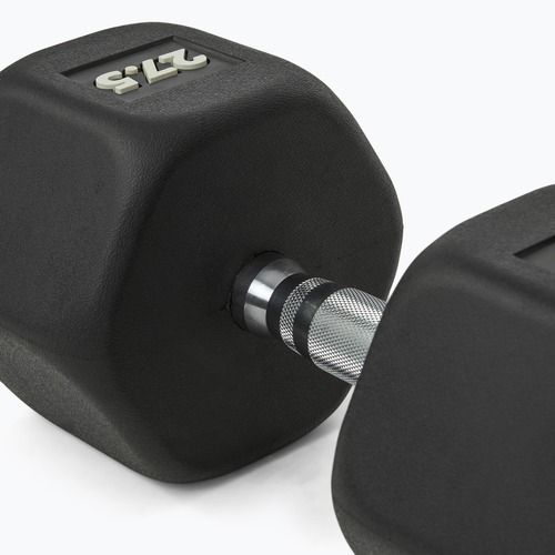 Rubber-coated dumbbell Nike Strength Hex Dumbbell 27,5 kg black/white