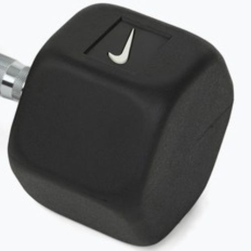 Rubber-coated dumbbell Nike Strength Hex Dumbbell 27,5 kg black/white
