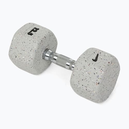 Rubber-coated dumbbell Nike Strength Grind Hex Dumbbell 12,5 kg wolf grey