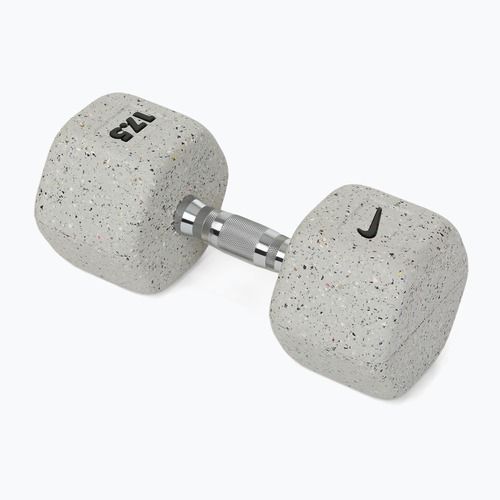Rubber-coated dumbbell Nike Strength Grind Hex Dumbbell 17,5 kg wolf grey
