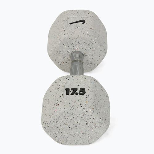 Rubber-coated dumbbell Nike Strength Grind Hex Dumbbell 17,5 kg wolf grey