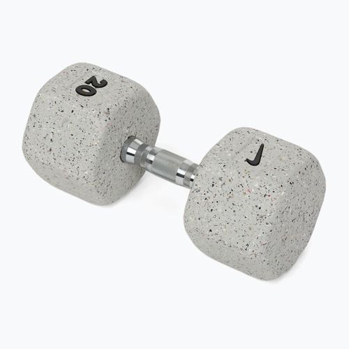 Rubber-coated dumbbell Nike Strength Grind Hex Dumbbell 20 kg wolf grey