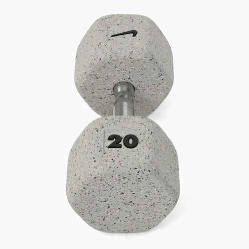 Rubber-coated dumbbell Nike Strength Grind Hex Dumbbell 20 kg wolf grey
