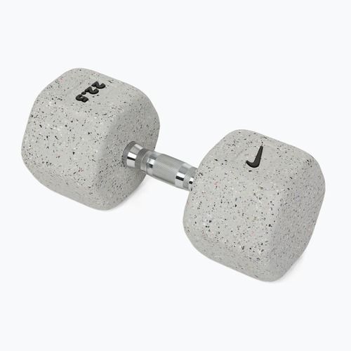 Rubber-coated dumbbell Nike Strength Grind Hex Dumbbell 22,5 kg wolf grey