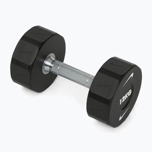 Chrome dumbbell Nike Strength Pro Urethane Dumbbell 12 kg black/white