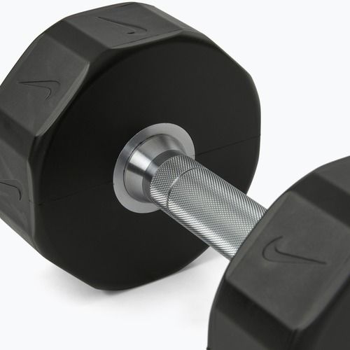 Chrome dumbbell Nike Strength Pro Urethane Dumbbell 12 kg black/white