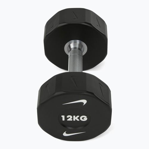 Chrome dumbbell Nike Strength Pro Urethane Dumbbell 12 kg black/white