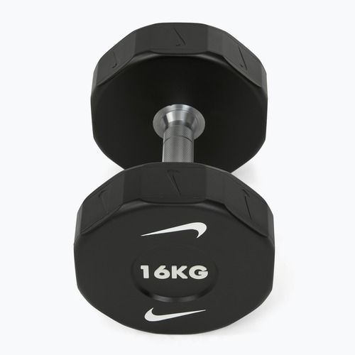 Chrome dumbbell Nike Strength Pro Urethane Dumbbell 16 kg black/white