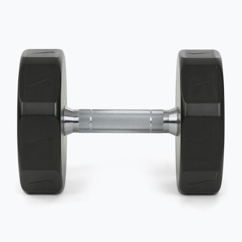 Chrome dumbbell Nike Strength Pro Urethane Dumbbell 16 kg black/white