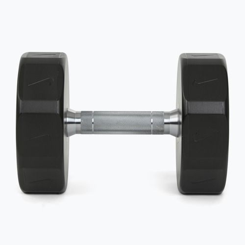 Chrome dumbbell Nike Strength Pro Urethane Dumbbell 18 kg black/white