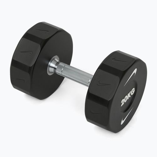 Chrome dumbbell Nike Strength Pro Urethane Dumbbell 20 kg black/white